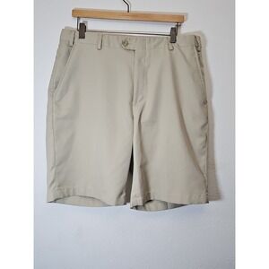 Jos. A. Bank Leadbetter Golf Tailored Fit sz 35 Mid‎ Rise Ivory Shorts